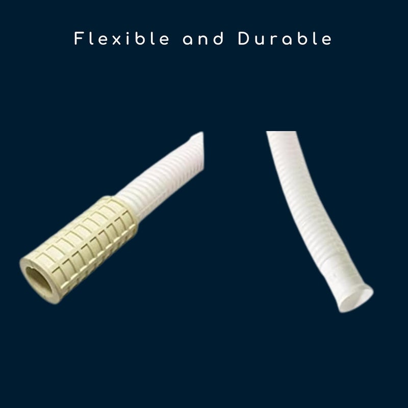 NEW WARE خرطوم متعدد الاستخدامات بطول 5 متر لتمديد تصريف المياه لمخرج مكيف الهواء - عبوة واحدة - أبيض - Image 4