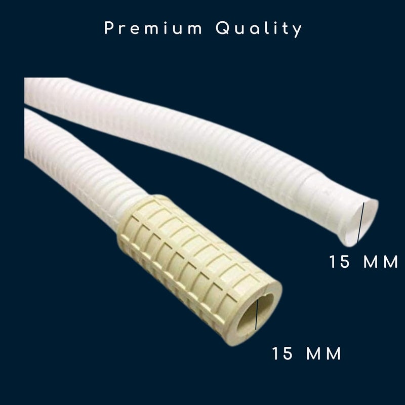 NEW WARE خرطوم متعدد الاستخدامات بطول 5 متر لتمديد تصريف المياه لمخرج مكيف الهواء - عبوة واحدة - أبيض - Image 3