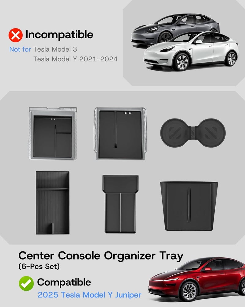 SUMK Center Console Organizer Tray for Tesla Model Y - Image 2