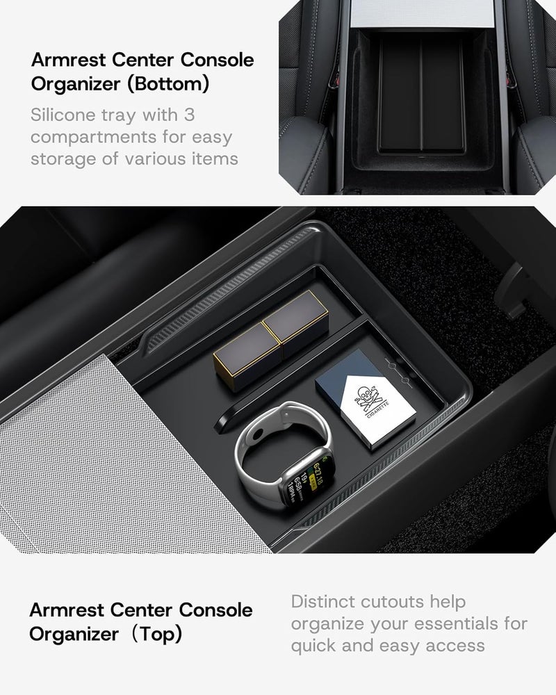 SUMK Center Console Organizer Tray for Tesla Model Y - Image 4