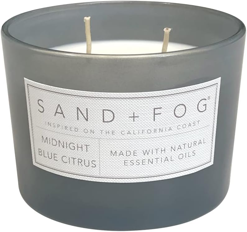 Sand + Fog Scented Candle - Midnight Blue Citrus – Additional Scents and Sizes – 100% Cotton Lead-Free Wick - Luxury Air Freshening Jar Candles - Perfect Home Decor – 12oz - Image 2