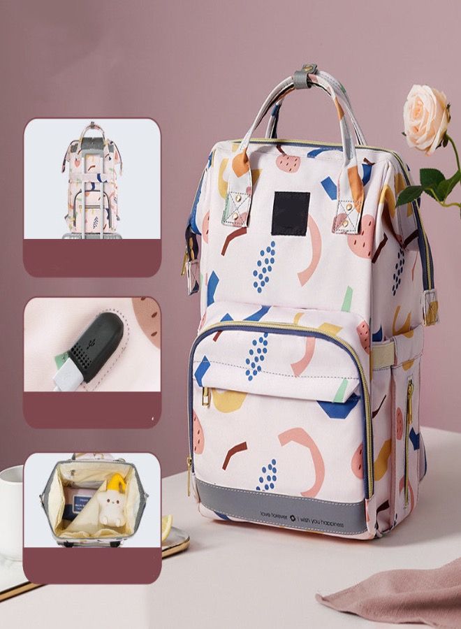 Multi-Function Waterproof Baby Travel Diaper Bag With Ultra-Comfortable Curve Stroller Strap