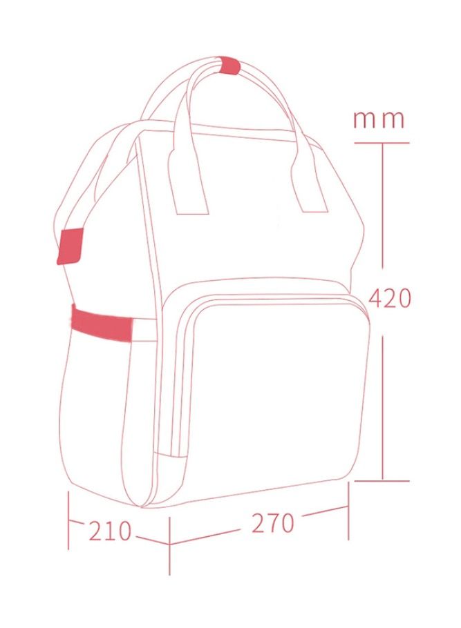 Multi-Function Waterproof Baby Travel Diaper Bag With Ultra-Comfortable Curve Stroller Strap