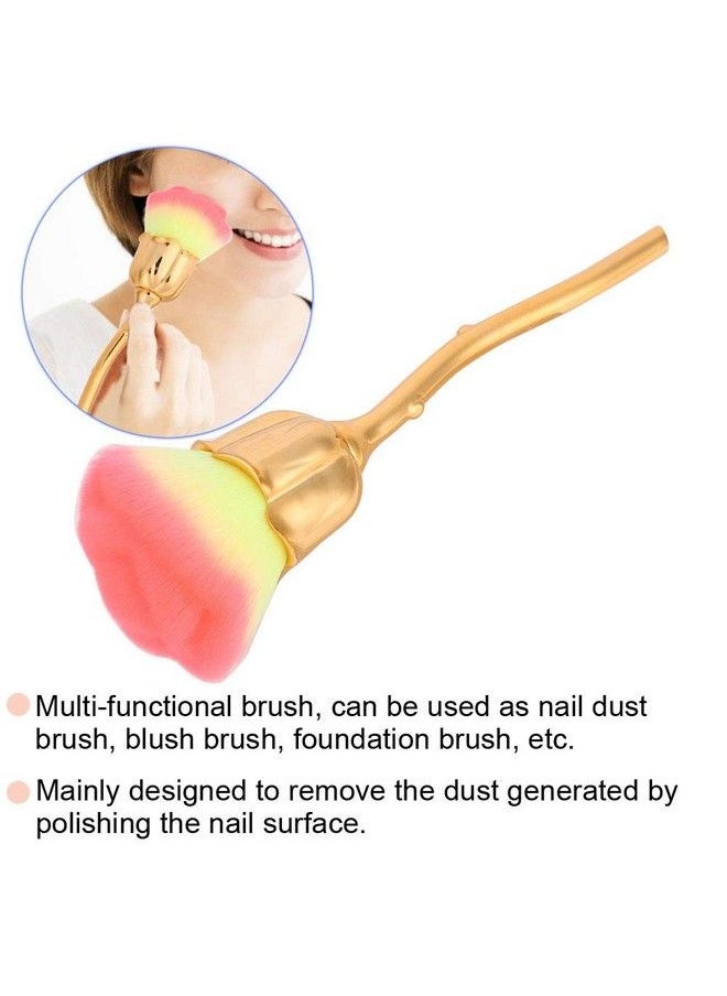 HURRISE - Nail Brush Nail Dust Brush Rose Shape Long Powder Removal Brush Can Be Used As Nail Dust Brush For Nail Brushes Nailbrushes Blush Brush Foundation Brush(03) - Image 1