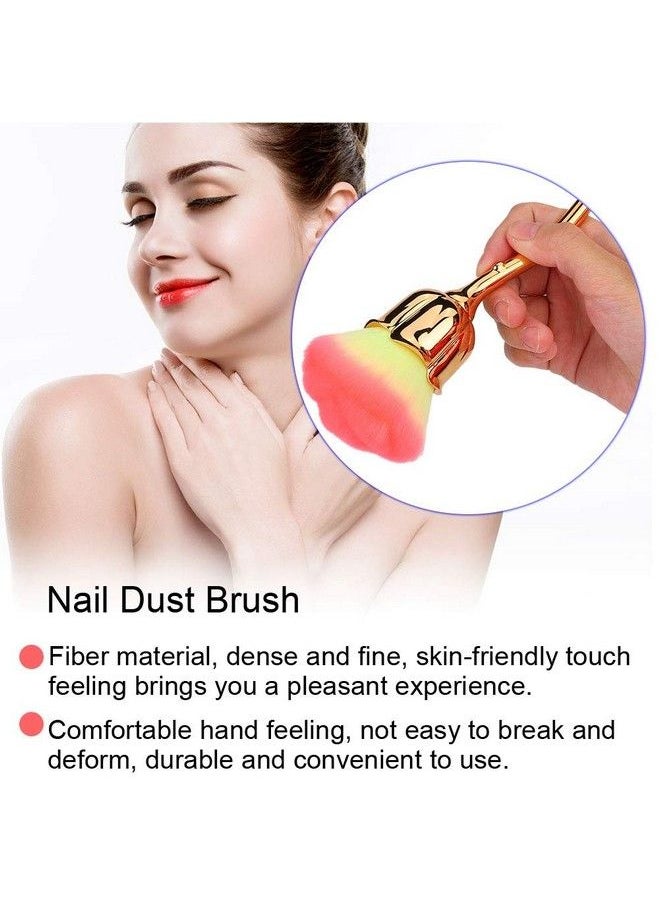 HURRISE - Nail Brush Nail Dust Brush Rose Shape Long Powder Removal Brush Can Be Used As Nail Dust Brush For Nail Brushes Nailbrushes Blush Brush Foundation Brush(03) - Image 1