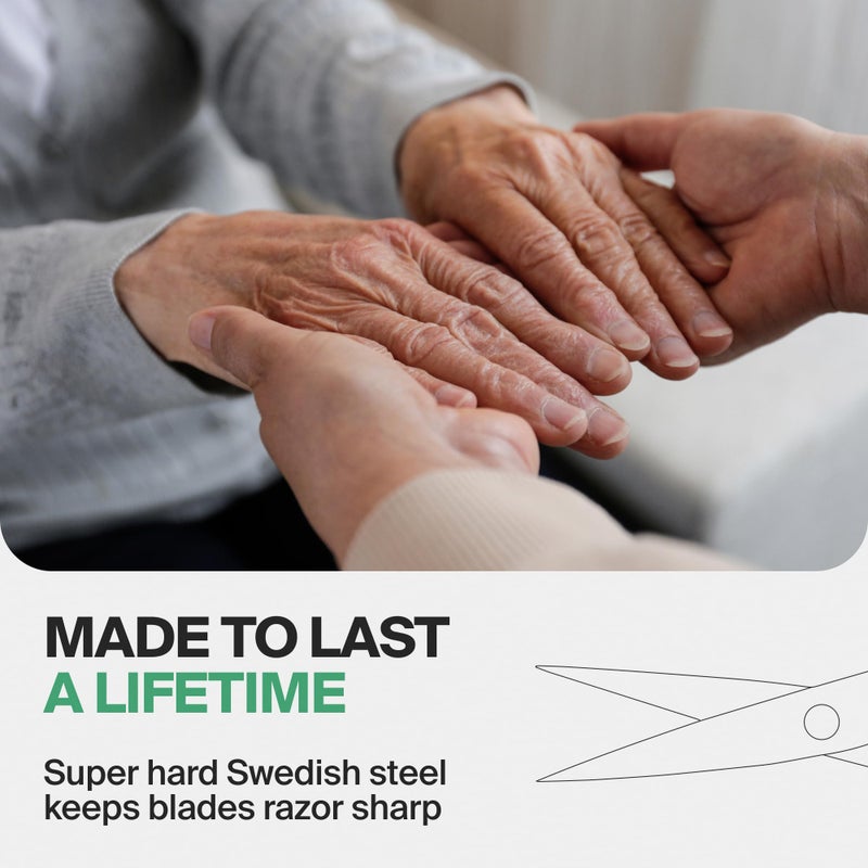 GERMANIKURE Nail and Cuticle Scissors - FINOX Stainless Steel Professional nail scissors for nail tips - nail scissors curved Manicure Tools in Leather Case - Ethically Made in Solingen Germany - 4702 - Image 4