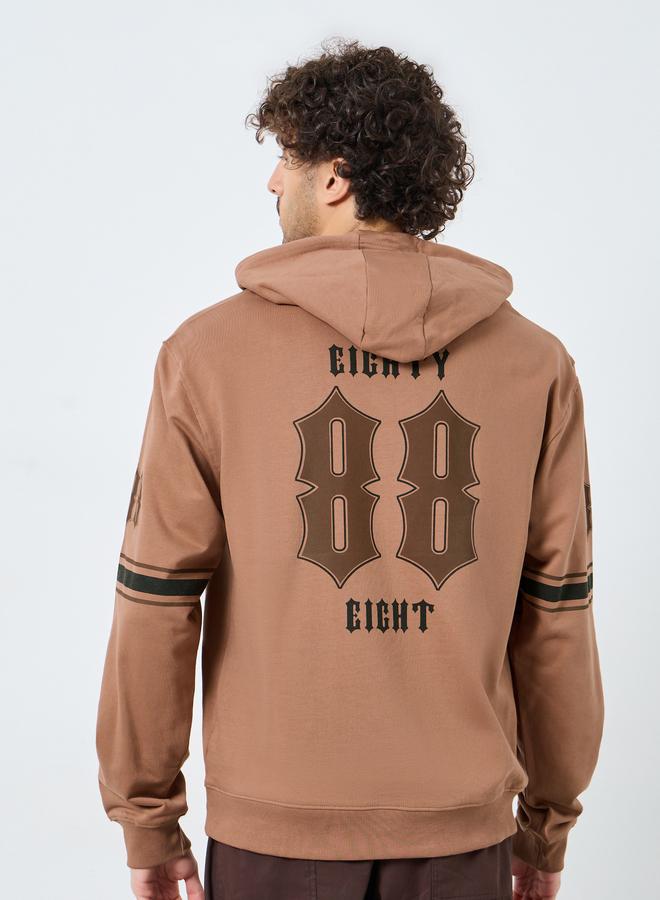 Styli Coffee Brown Relaxed Fit Hoodie - Image 5