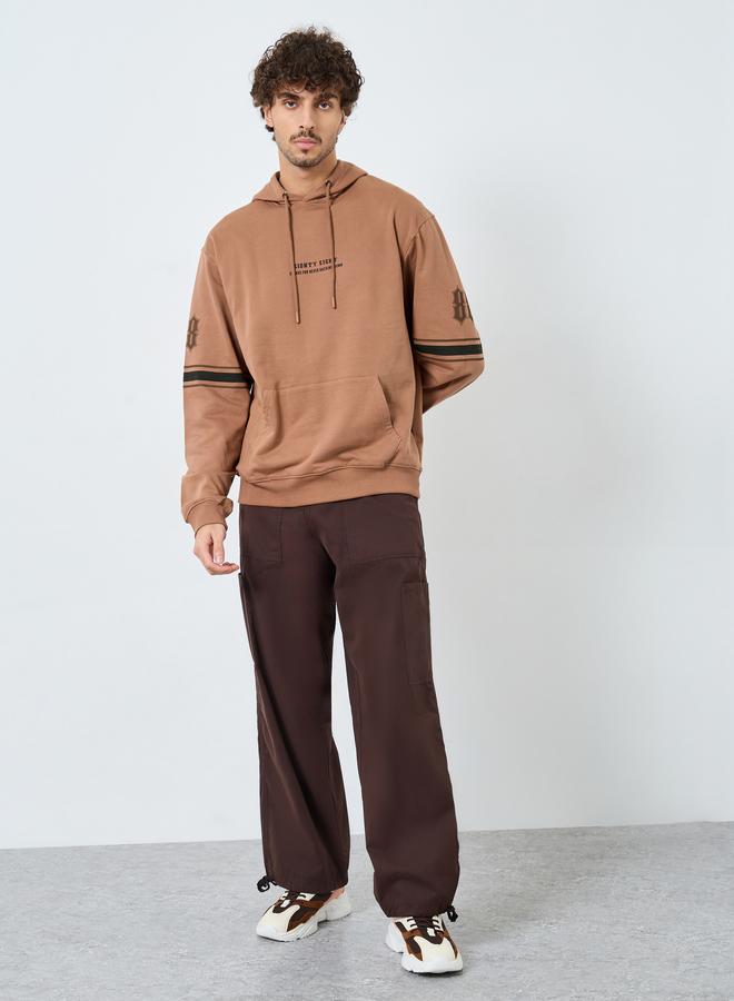 Styli Coffee Brown Relaxed Fit Hoodie - Image 2