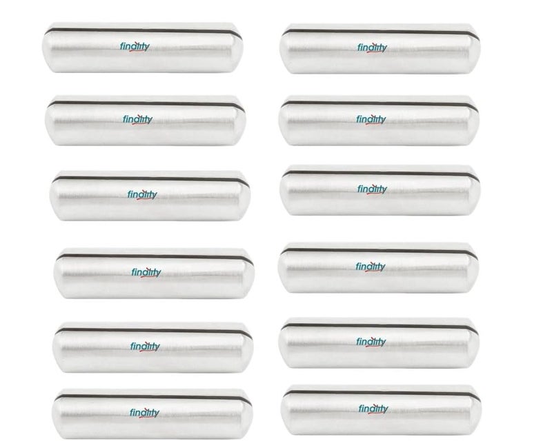 FINALITY 12 Pcs Stainless Steel Table Number Holder, Cute Place Card Holder, Picture Holder, Small Card Holder, Photo Holder for Centerpieces Wedding Reception, Party, Birthday (Silver) 3 Inch - Image 1