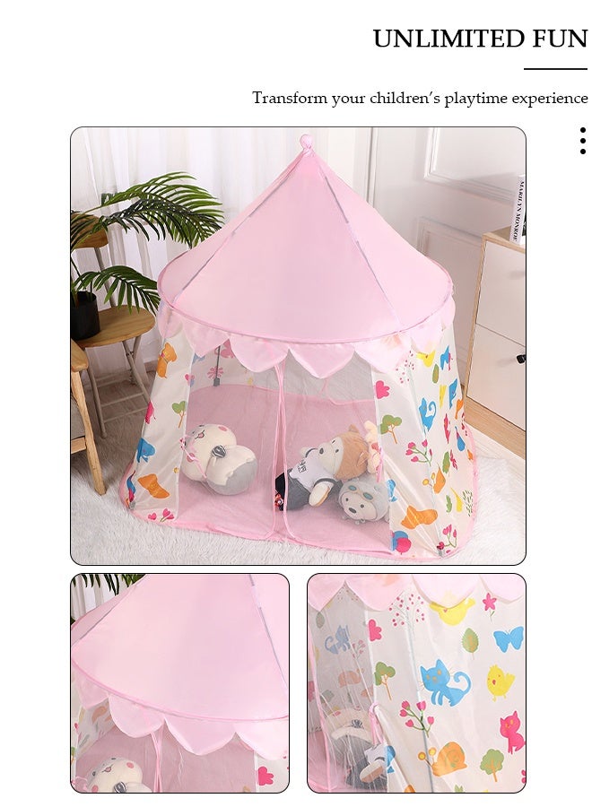 DUNISO Kids Play Tent, Princess Castle Tent Kids Playhouse Tent for Children Indoor and Outdoor Games, Portable Princess Folding Tent, Baby House Toy Tent for Boys, Girls, Babies, Toddlers & Pets - Image 3