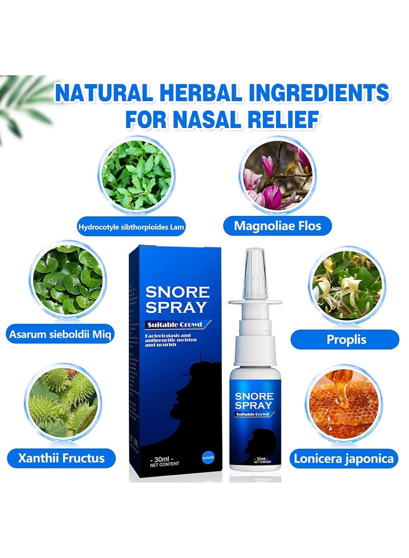 SOUTH MOON بخاخ الشخير 30 مل بمكونات عشبية يقلل من الشخير ويحسن احتقان الأنف ويخفف من التهاب الأنف - Image 3