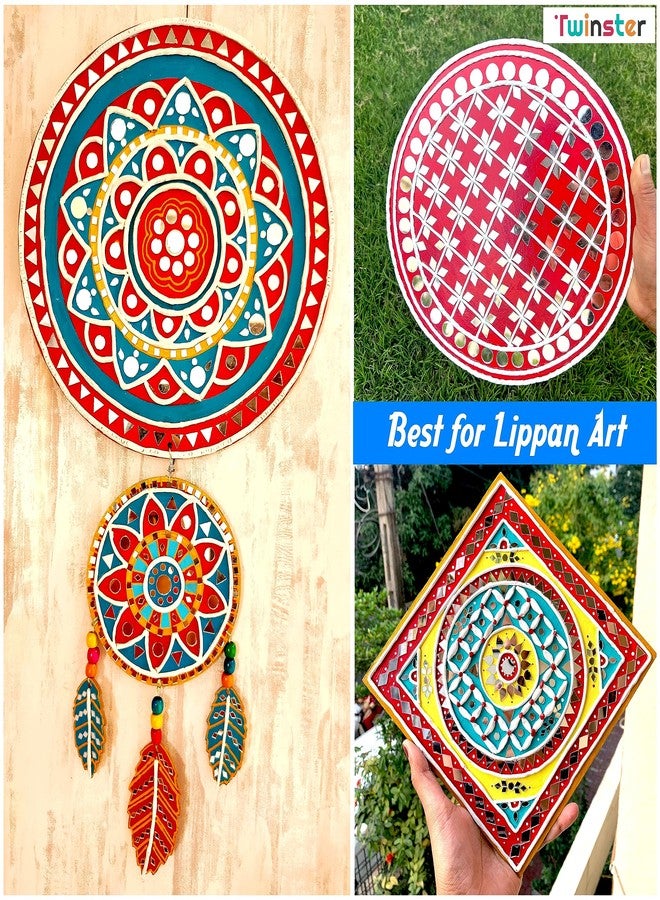 Twinster Mirrors for Craft Work (6 Different Shapes, 900 Total Pieces) Lippan Art Craft Materials Kit Decorative Mirrors DIY Best Kit - Image 4