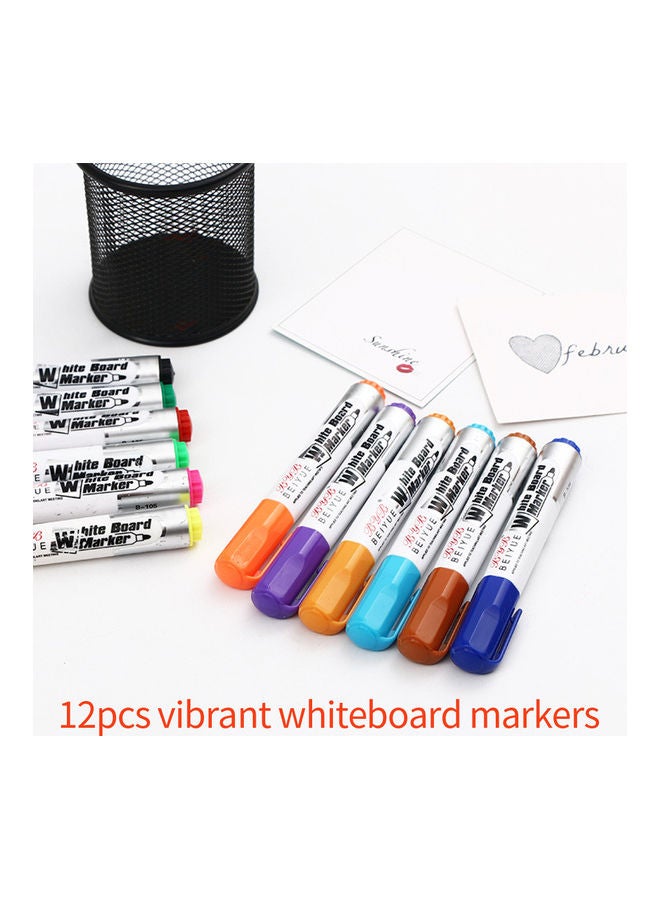 نيبمينينت 12 قطعة من أقلام الماركر التي يتم تنظيفها بالمسح الجاف متعدد الألوان - Image 2