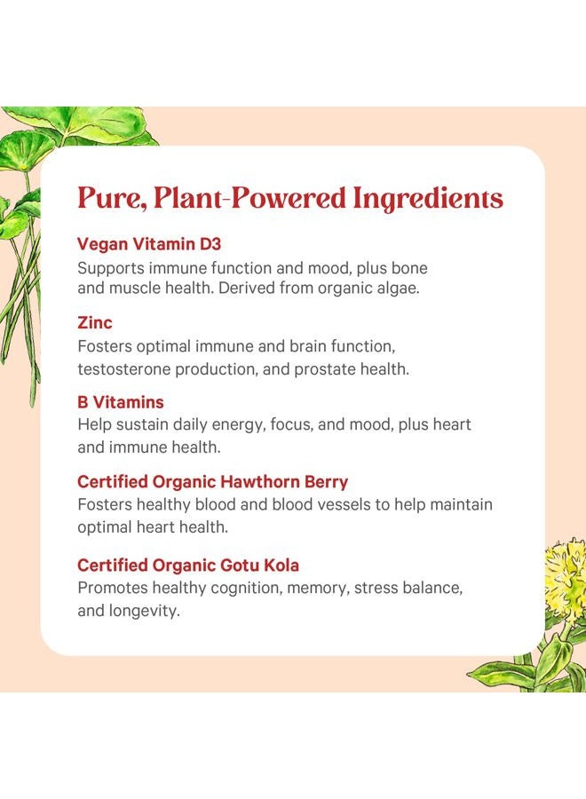 Pure Synergy فيتا·مين·عشب للرجال | مكمل متعدد الفيتامينات الشامل للرجال | مصنوع من مكونات غذائية عضوية كاملة غير معدلة وراثيًا | دعم يومي للطاقة والمناعة (120 قرص) - Image 5