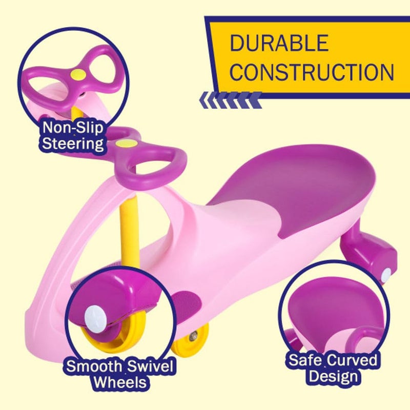 Lil' Rider سيارة ويجل للركوب للأطفال من عمر 3 سنوات وما فوق - ألعاب ركوب للأطفال بدون بطاريات أو تروس أو دواسات، فقط لف واهتز وانطلق من ليلي رايدر - وردي - Image 3