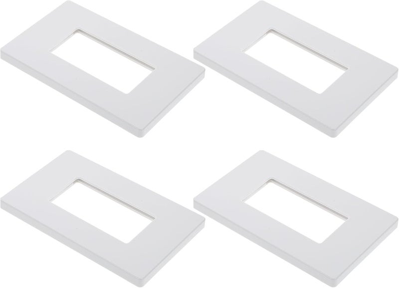 4pcs US Standard Toggle Wall Plate Outlet Cover, Single Gang Electrical Wall Outlet Cover for Home, Screwless Protective Light Switch Plate - Image 1
