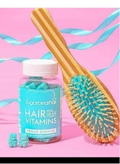 Hair Vitamins Vegan Nutritional Supplement - 75 Gum With Free Gift Brush