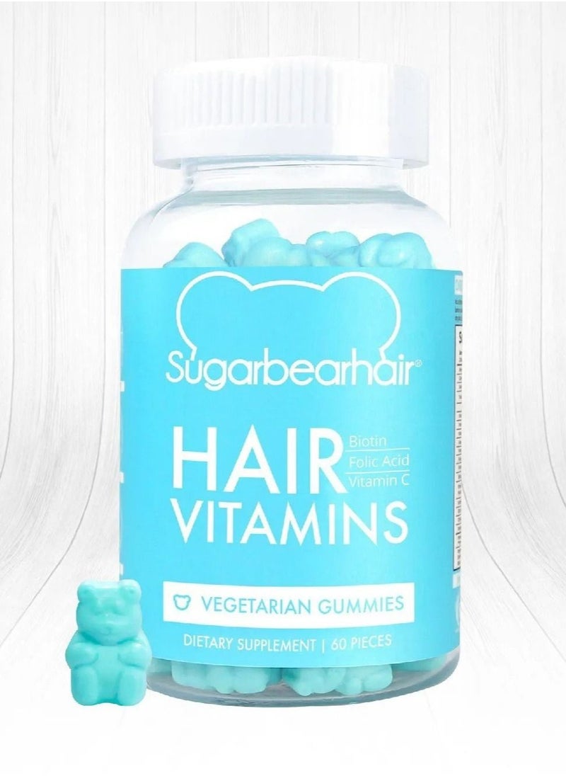SugarB - Hair Vitamins Vegan Nutritional Supplement - 75 Gum With Free Gift Brush - Image 1