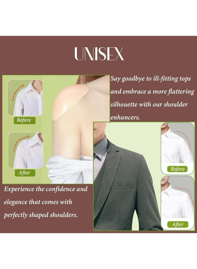 وسادات كتف فائقة الجودة من السيليكون للملابس النسائية - تعزز الراحة والوضعية بتصميم طبيعي وآمن وخفيف الوزن مثالي للارتداء الرسمي وغير الرسمي والنشط. زوجان - شفاف - Image 5