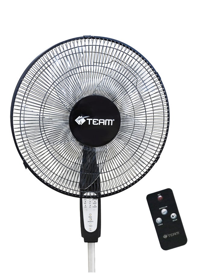 Pedestal Stand Fan with Remote Control, 3-speed Levels with 75-degree Horizontal Oscillation, and High-Performance 60W Motor For High-Speed Wind