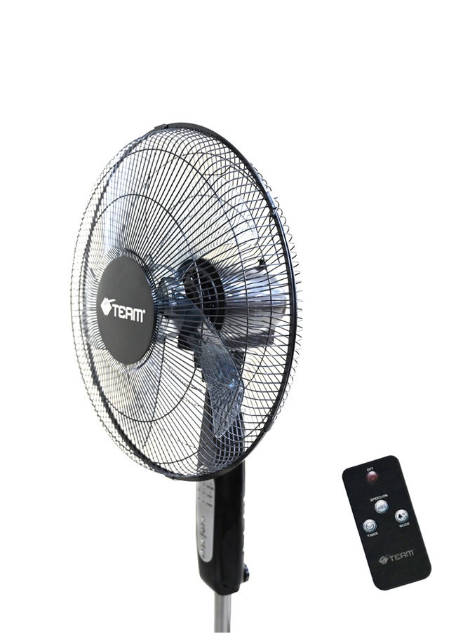 Pedestal Stand Fan with Remote Control, 3-speed Levels with 75-degree Horizontal Oscillation, and High-Performance 60W Motor For High-Speed Wind