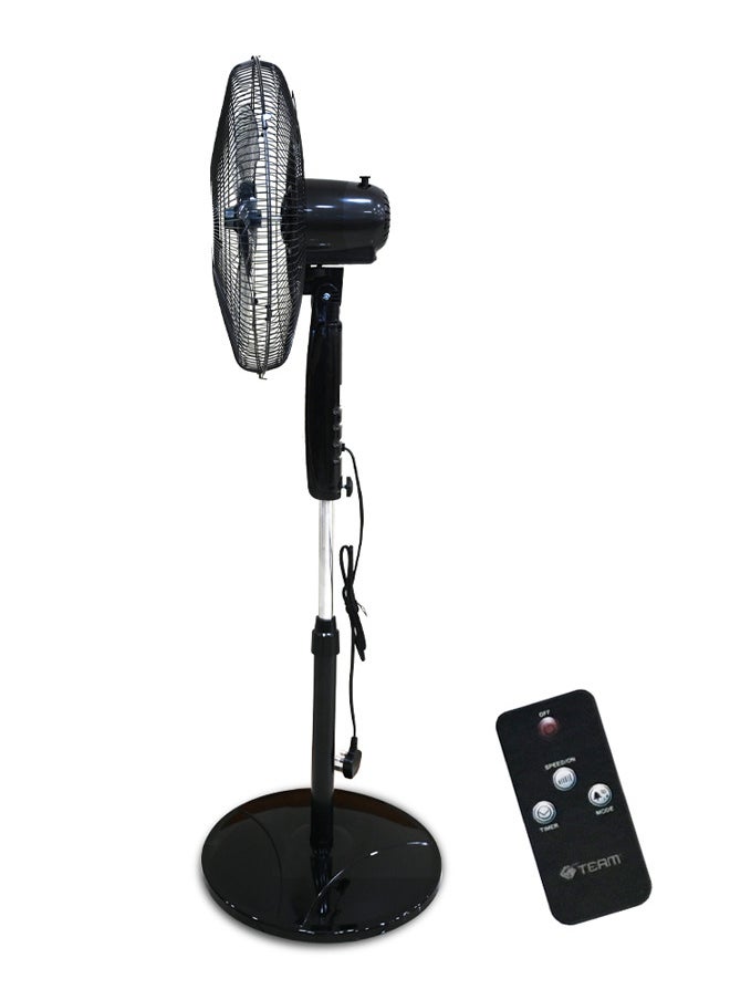 Pedestal Stand Fan with Remote Control, 3-speed Levels with 75-degree Horizontal Oscillation, and High-Performance 60W Motor For High-Speed Wind