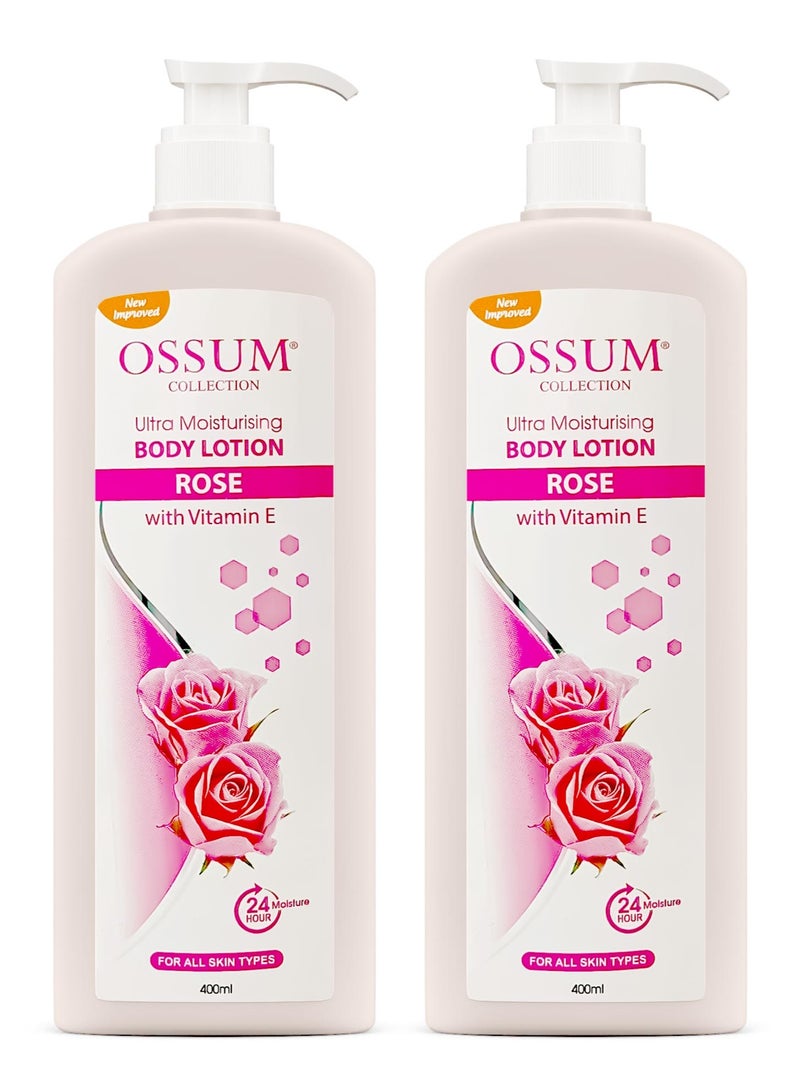 أوسم أوسوم لوشن الجسم فائق الترطيب 400 مل – الورد مع فيتامين إي - 2 حبة - Image 1