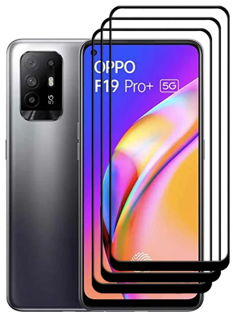 ACLIX 3 Pieces Antistatic ESD Dustproof Premium Quality High Definition Tempered Glass Screen Protector Designed For Oppo F19 Pro+ 5G - Image 1
