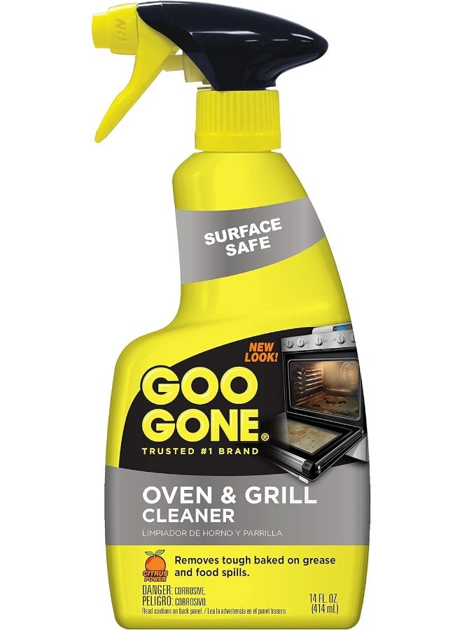 Goo Gone جو جون مزيل الشحوم للفرن والشواية - 14 أونصة - يزيل الشحوم المخبوزة الصعبة وبقع الطعام بأمان على السطح - Image 1
