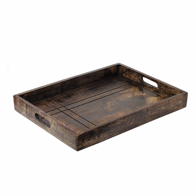 RICHTER Dark Brown Rustic Tray - Image 3