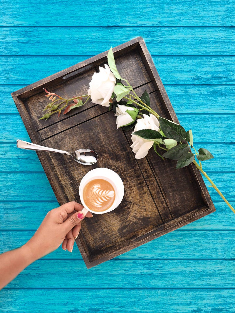 RICHTER Dark Brown Rustic Tray - Image 1