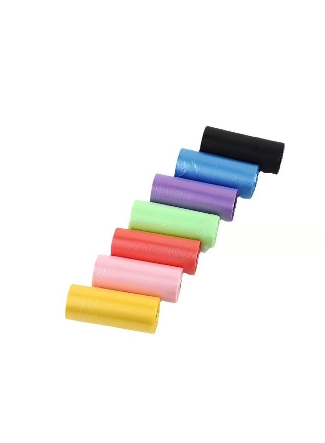 Small Garbage Bag Mini Garbage Bag Small Garbage Bag Disposable Garbage Can Liner For Car Trash Can Bathroom Bedroom Home Kitchen Office 4 Rolls (Random Color)  - Image 1