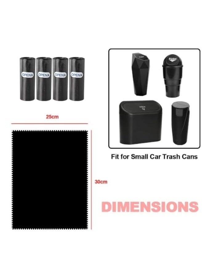 Small Garbage Bag Mini Garbage Bag Small Garbage Bag Disposable Garbage Can Liner For Car Trash Can Bathroom Bedroom Home Kitchen Office 4 Rolls (Random Color) - Image 2