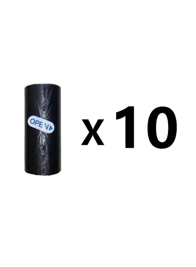 بابونا 10 لفات أكياس قمامة صغيرة للاستعمال مرة واحدة للسيارة والحمام وغرفة النوم والمطبخ والمكتب والمنزل – بطانات سلة نفايات صغيرة، التخلص من النفايات - Image 2