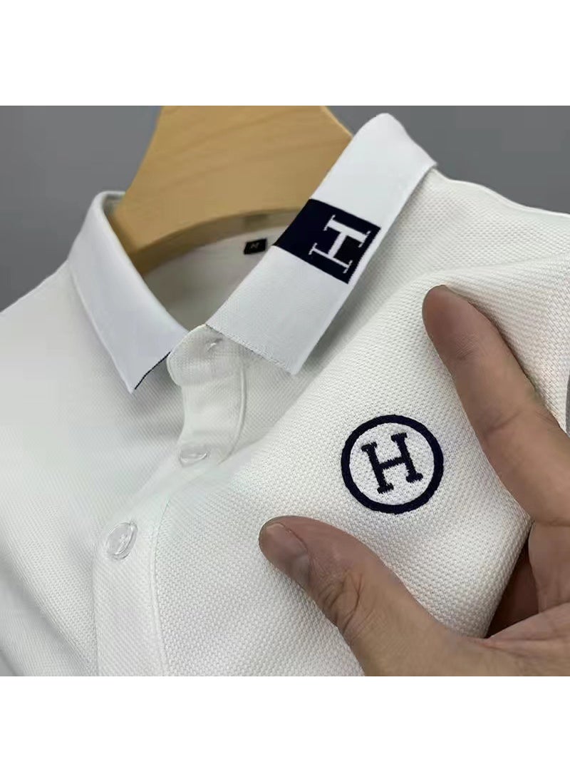 Generic - Summer Fashion Polo Shirt Mens Casual Short Sleeve Tee White - Image 1