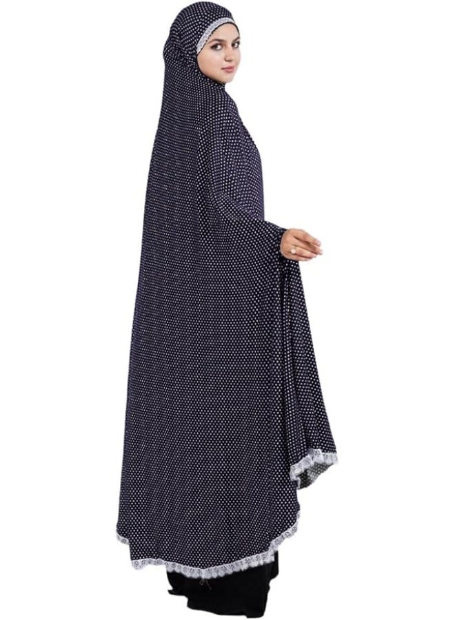 Long Loose Prayer Khimar – Comfortable Soft Lycra and Cotton Fabric with Sleeves – Women's Prayer Garment. - Image 1