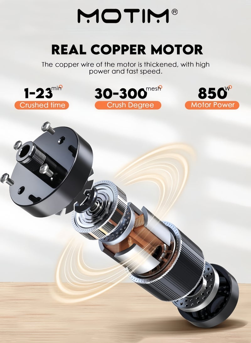 Motim Stainless Steel Grinding Machine Household Vertical Pulverizer For Kitchen Cereal Coffee Pepper Beans Nuts Spices - Image 3