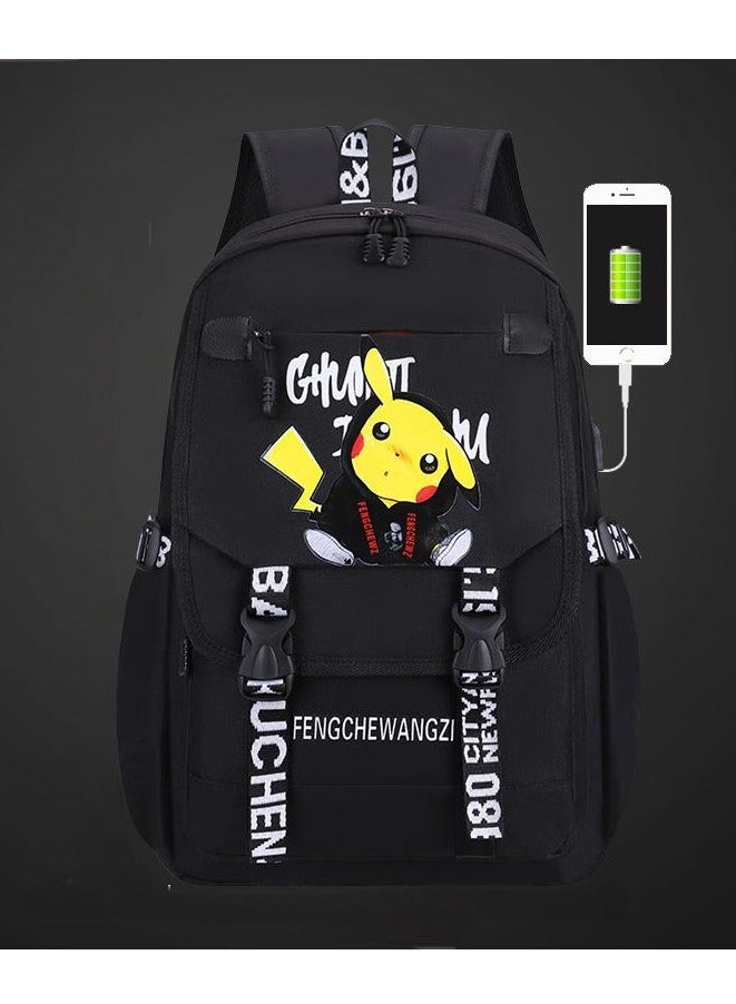 بوكيمون بيكاتشو حقيبة مدرسية حقيبة مدرسية كبيرة الحجم حقيبة مدرسية - Image 2
