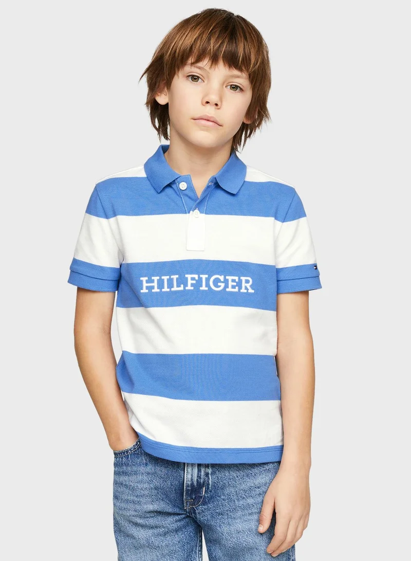 TOMMY HILFIGER Kids Color Block Polo