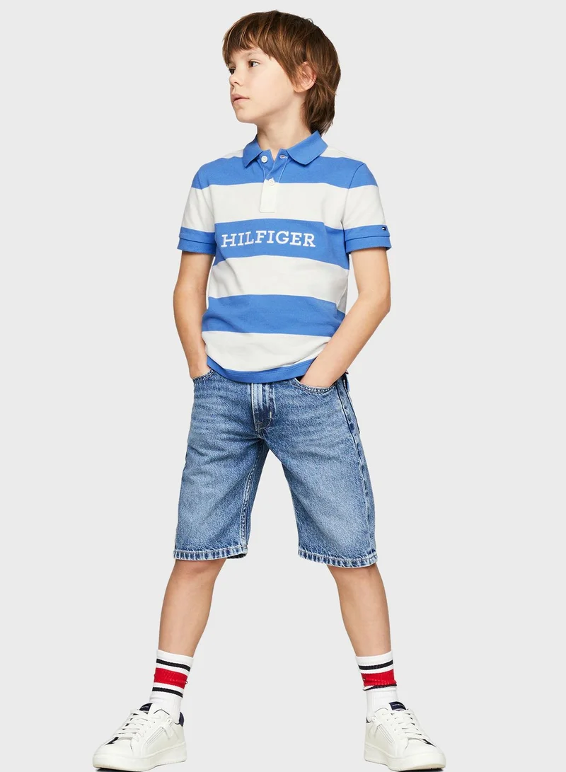TOMMY HILFIGER Kids Color Block Polo
