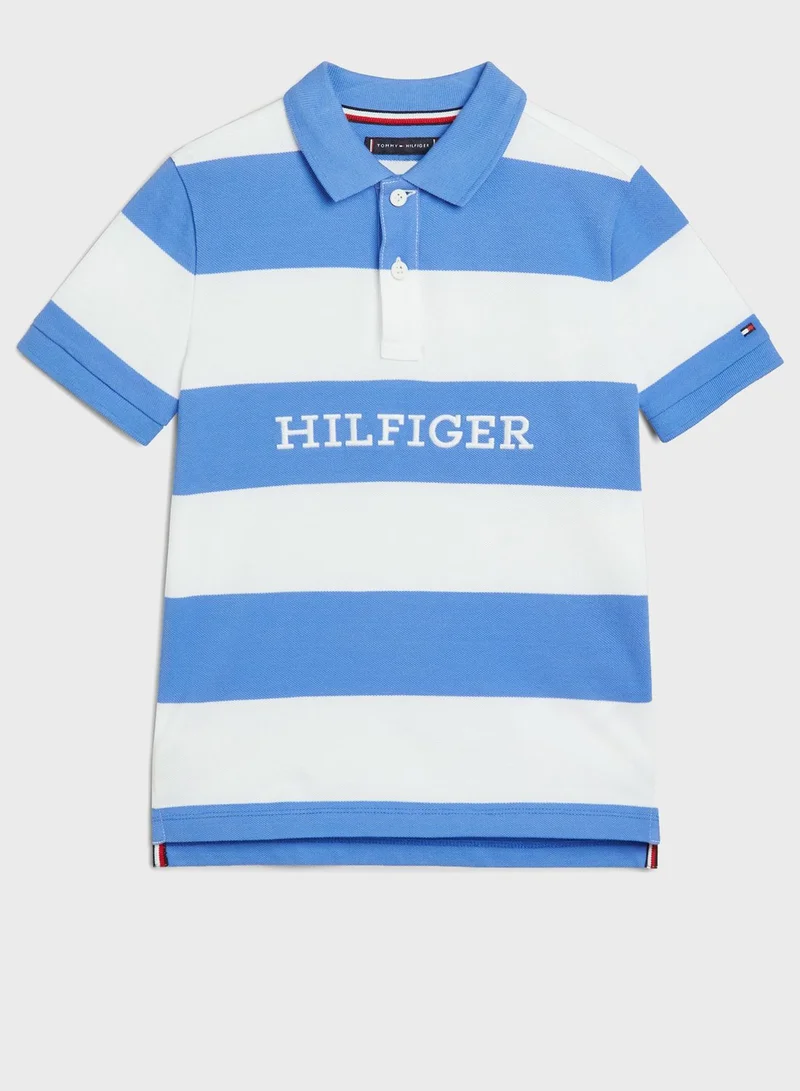 TOMMY HILFIGER Kids Color Block Polo