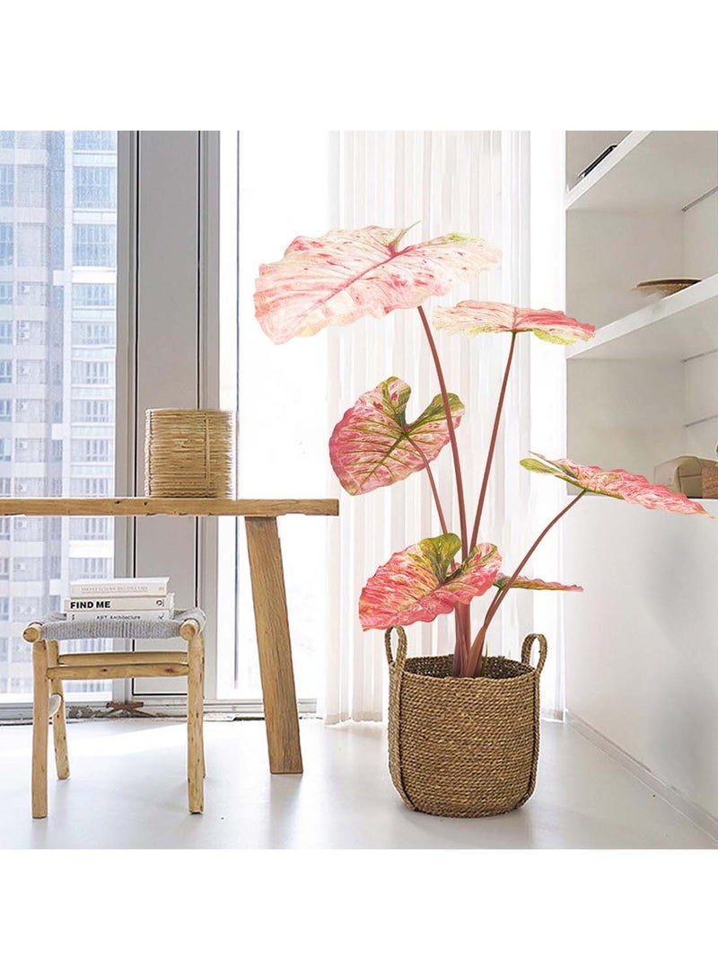 Sharpdo 110cm Artificial Plant/Flower, Floral Decoration, Garden Decoration, Colorful Taro Plant, Many Large Leaves, Suitable For Office/Shopping Mall/Indoor/Living Room. - Image 5