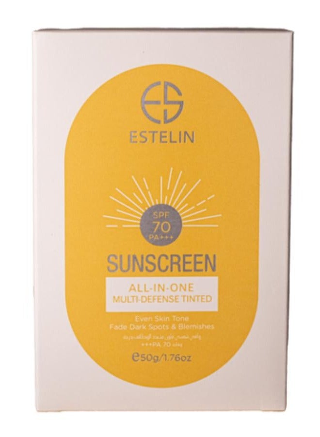 ESTELIN Multi Defense Tinted Sunscreen SPF 70 PA+++ -50g