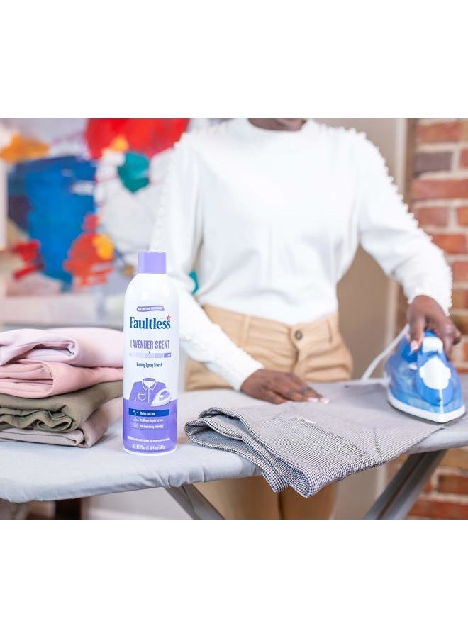 Faultless رذاذ نشا الغسيل، رذاذ لافندر نشا 20 أونصة لسهولة الانزلاق على الملابس والأقمشة، رذاذ متساوي، سهولة الانزلاق، بدون بقايا (عبوة من 4) - Image 3