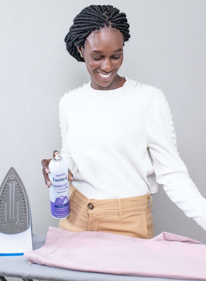 Faultless رذاذ نشا الغسيل، رذاذ لافندر نشا 20 أونصة لسهولة الانزلاق على الملابس والأقمشة، رذاذ متساوي، سهولة الانزلاق، بدون بقايا (عبوة من 4) - Image 5
