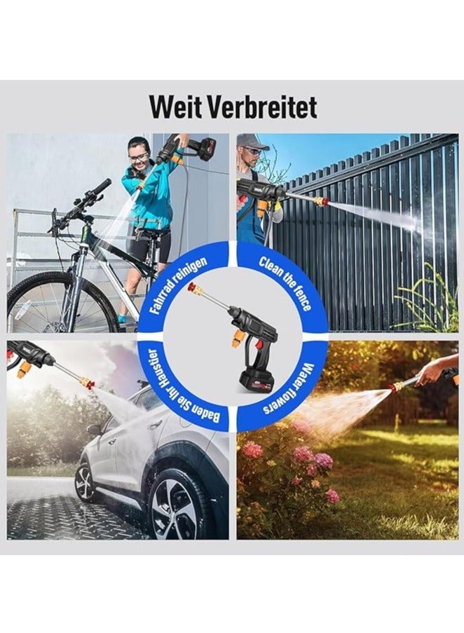 High Pressure Washer Gun Car Washing Machine - Cordless Portable Electric Water High Pressure Washer Gun, Used for Floor Cleaning of Car Washes and Garden Watering - Image 4