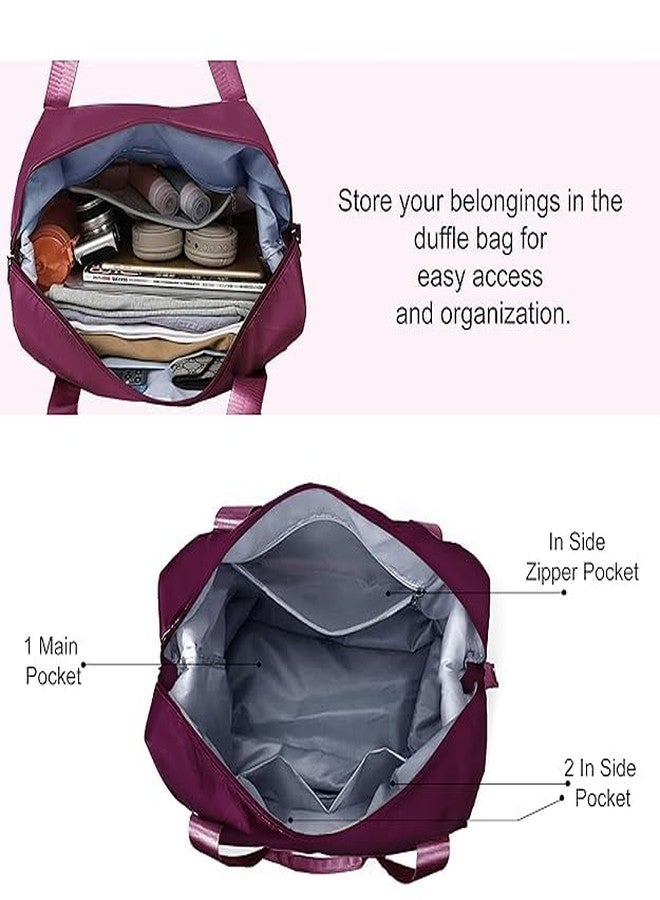 TrendyTrolley 2 Layer Nylon Duffle Bags/Convertible Travel Luggage with Wheels/Waterproof Traveling Bag for Clothes/Foldable - Extendable Duffle Luggages for Men and Women (Purple) - Image 5