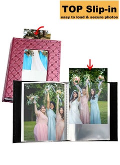 GPIRAL Photo Album 8x10- 52 Photos for 8x10 Wedding Photo Album, 2 Pack Leather Cover, Wedding Photo Album for 8x10 Photos,Wine Red  - Image 3