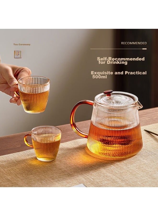 Yihutea Glass Teapot, Tea Set, Tea Infuser, Tea Ceremony Cup, Thickened Filter, Tea Brewing, Water Separation, High Temperature Resistant, Tea Maker - Image 1