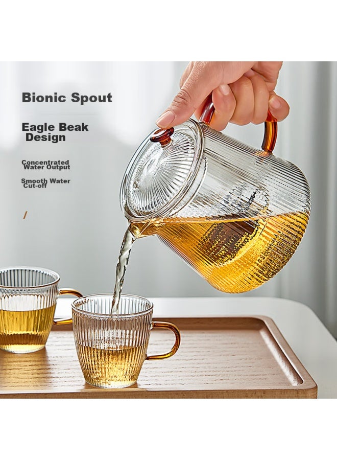 Yihutea Glass Teapot, Tea Set, Tea Infuser, Tea Ceremony Cup, Thickened Filter, Tea Brewing, Water Separation, High Temperature Resistant, Tea Maker - Image 2